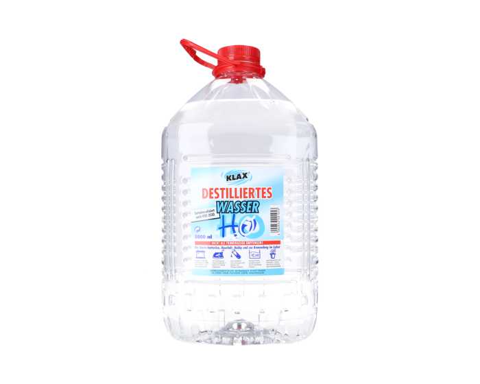 Klax Destilliertes Wasser Entmineralisiert nach VDE 0510 5 Liter